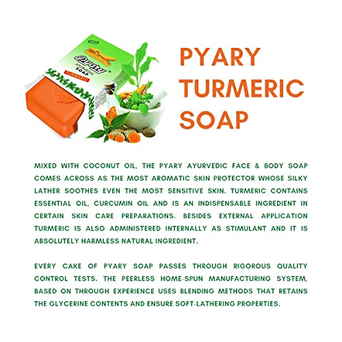 PYARY TURMERIC SOAP HALDI - Pyary Ayurvedic Soap 75g