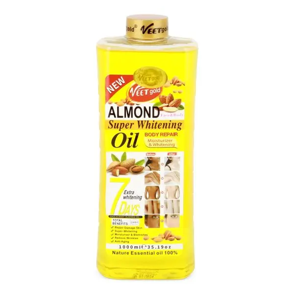 Veet Gold, Almond Super Whitening Oil Face & Body Repair, (1000 ml)