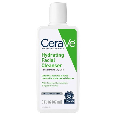 CeraVe, Hydrating Facial Cleanser for Normal to Dry Skin, 3 fl.oz. (87 ml)