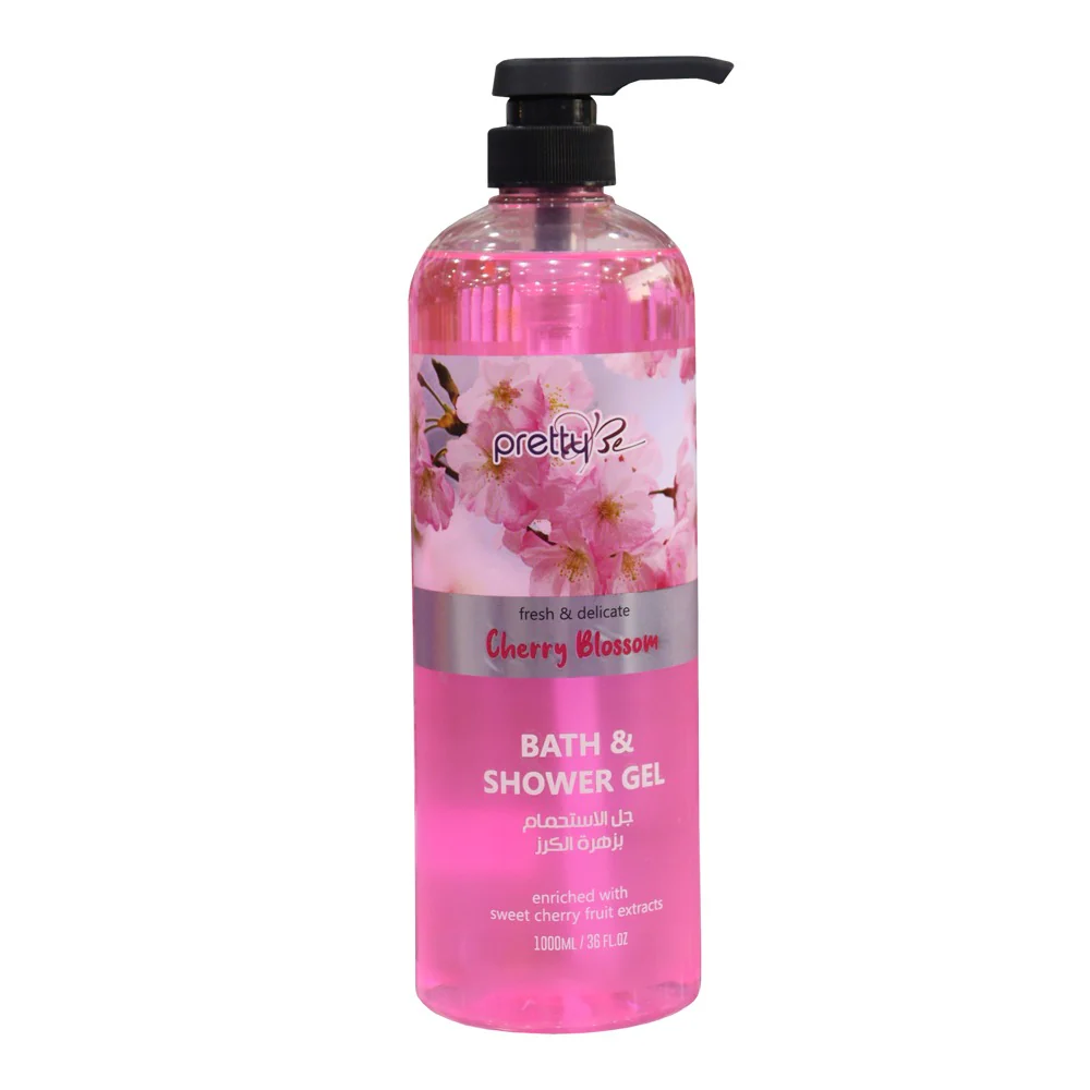 PrettyBe, Bath & Shower Gel, Fresh & Delicate Cherry Blossom, (1000ml)