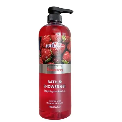 PrettyBe, Bath & Shower Gel, Gentle & Purity Strawberry, (1000ml)