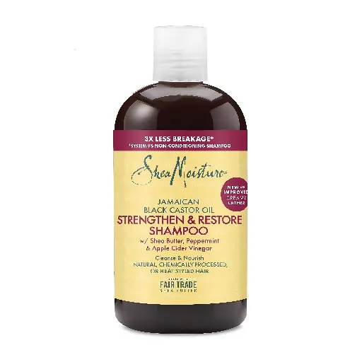 SheaMoisture, Jamaican Black Castor Oil, Strengthen & Restore Shampoo, 13 fl.oz. (384 ml)
