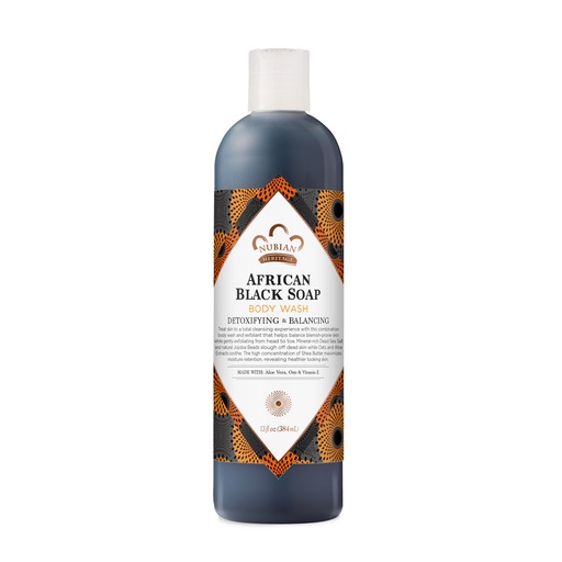 Nubian Heritage, African Black Soap, Body Wash, 13 fi.oz. (384 ml)