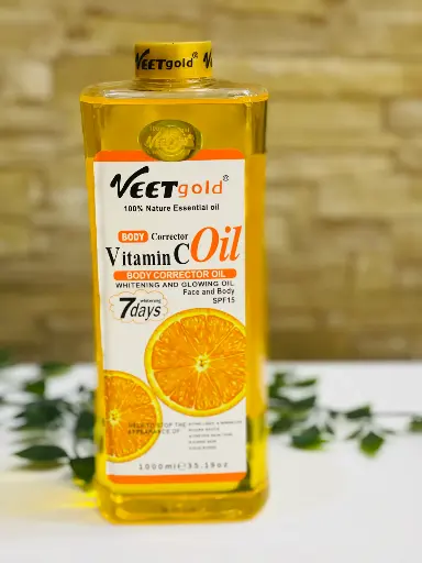 Veet Gold, Vitamin C Whitening & Glowing Oil, (1000 ml)