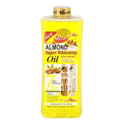 Veet Gold, Almond Super Whitening Oil Face & Body Repair, (1000 ml)