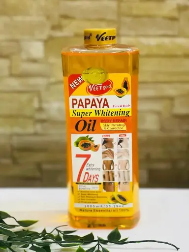 Veet Gold, Papaya Super Whitening Body Repair Oil, (1000 ml)