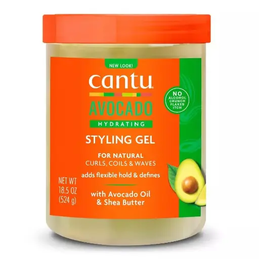 Cantu, Avocado Hydrating Styling Gel, Alcohol Free, 18.5 fl.oz. (524 g)