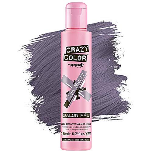 Crazy Color, Semi Permanent Hair Color Cream, Ice Mauve 75, 5.07 fl.oz. (150 ml)