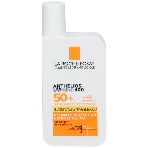 La Roche-Posay, Anthelios UVMUNE 400, Fluid Invisible, SPF 50+, (50 ml)