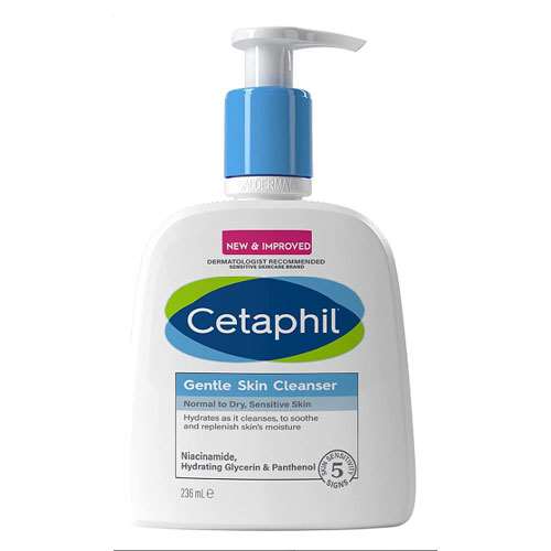 Cetaphil, Gentle Skin Cleanser, for Normal to Dry, Sensitive Skin, with Niacinamide, (236 ml)