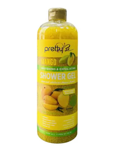 PrettyBe, Whitening & Exfoliating Shower Gel, Mango, (1000ml)