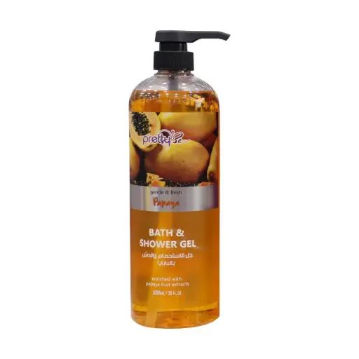 PrettyBe, Bath & Shower Gel, Gentle & Fresh Papaya, (1000ml)